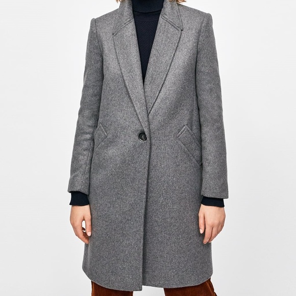 zara grey masculine coat